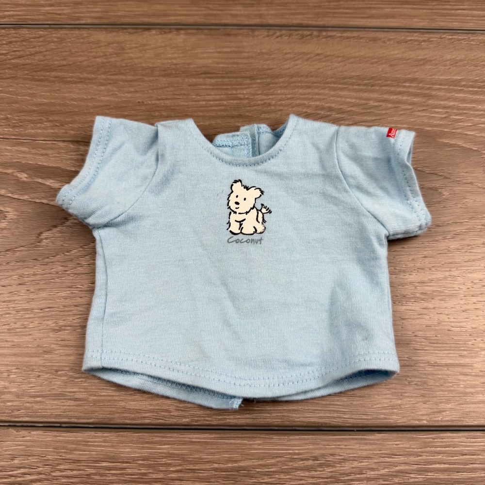 American Girl Doll Coconut Dog Graphic Tee Shirt Blue